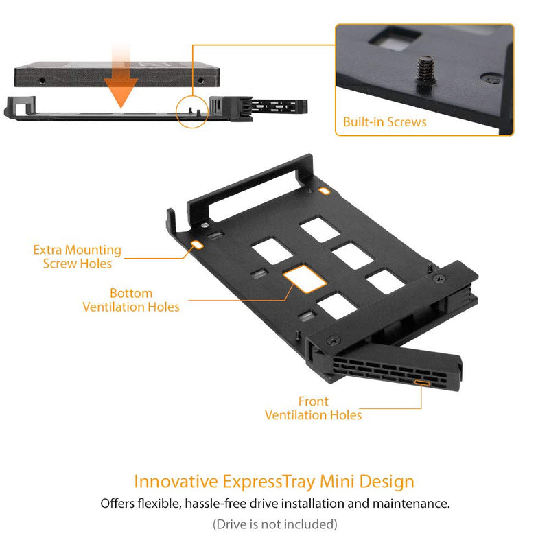 ICY DOCK 2 Bay 2.5 SAS/SATA HDD/SSD Mobile Rack + 3.5" Slot for External 5.25" Bay | ExpressCage MB322SP-B