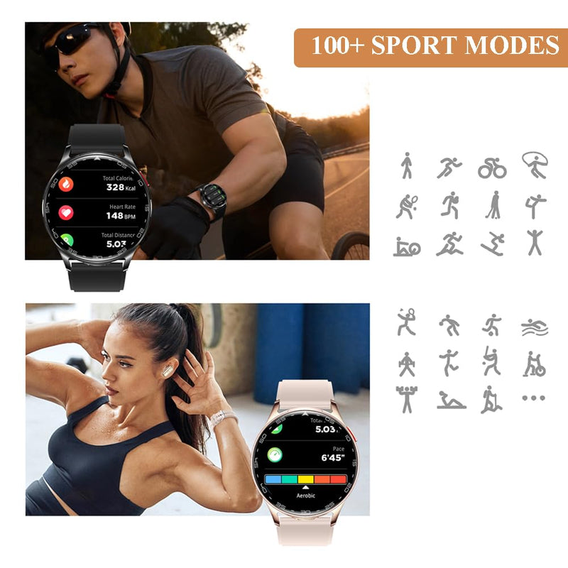 Smart Watch with Earbuds, 2 in 1 Bluetooth Smartwatch, 1.39" HD IPS Screen Smartwatch for Men Women, Fitness Tracker Long Time Standby Men Women Sports Smart Watch (Pink) Pink