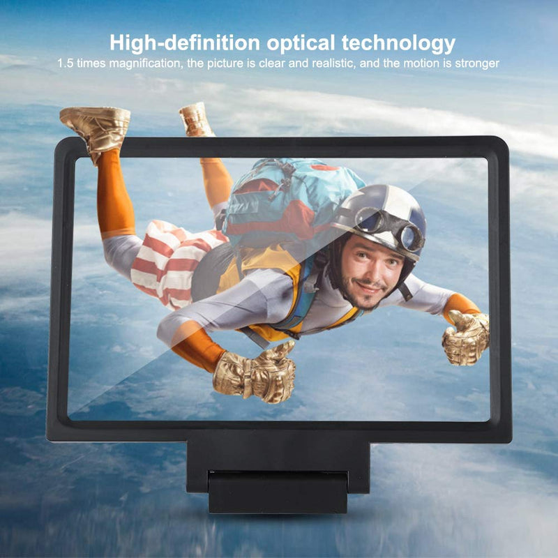 [AUSTRALIA] - ASHATA 19.56" Screen Magnifier for Smartphone, HD Mobile Phone Screen Magnifier, No Power Drive, Movie Video Expandable HD Screen for Watching Movies Videos (Black) 