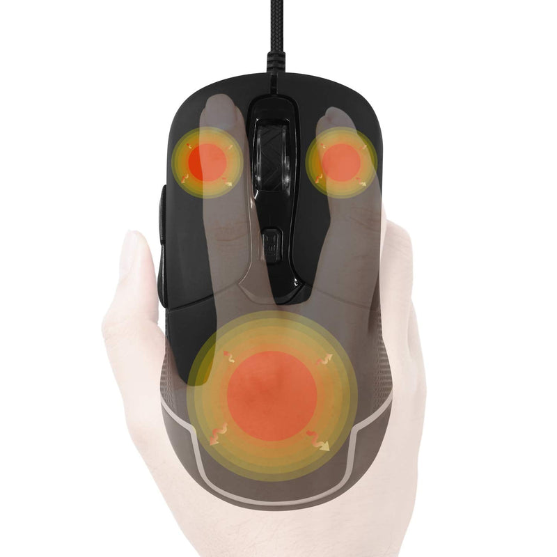 ValueRays USB Optical Heated Computer Mouse Advanced Heated Buttons (Black)