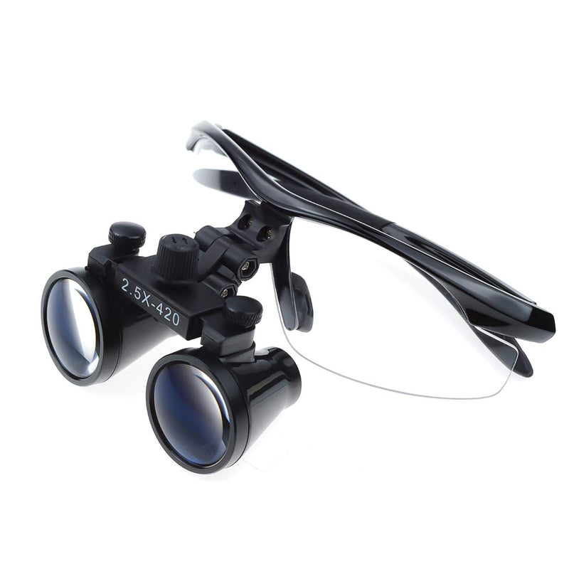 ORILAO 2.5x420mm Anti Fog Magnifier Portable Magnifying Glass Surgical Magnifier Magnifying Glass Black