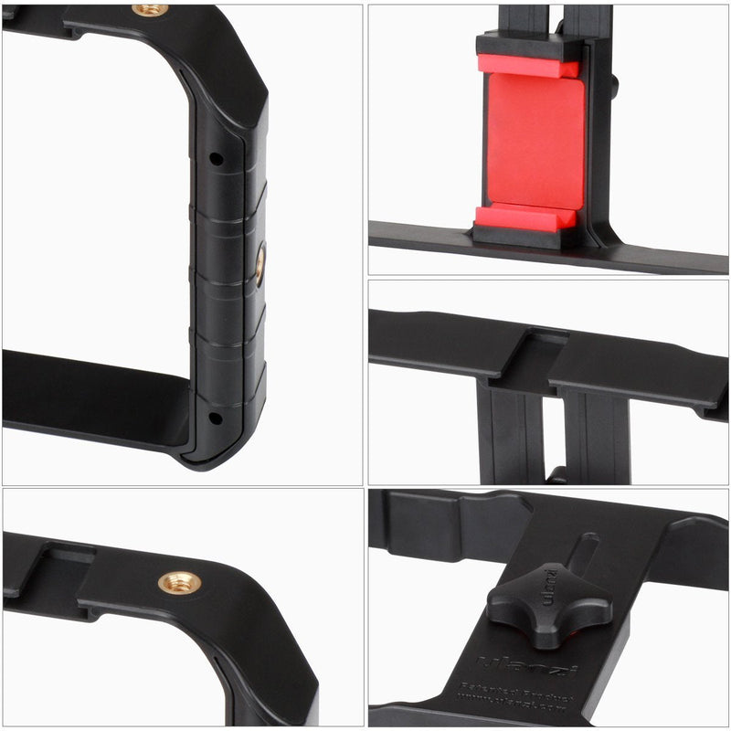 Ulanzi U Rig Pro Video Rig for iPhone, Phone Stabilizer Rig w Triple Cold Shoe Mount,Phone Tripod Mount for iPhone 12 11 Pro Max XS Max X 8 Plus OnePlus 7 Pro Samsung Google Pixel Vlogging Filmmaking