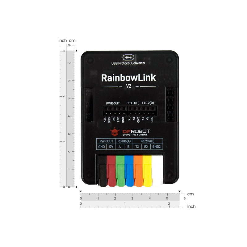 [AUSTRALIA] - DFROBOT RainbowLink V2: 4-Channel Isolated USB to Serial Converter (RS485/RS232/2xTTL) | Built-in 12V Boost Power | Rugged Industrial Housing | Portable Debugging Tool for Field Engineers & PLC 