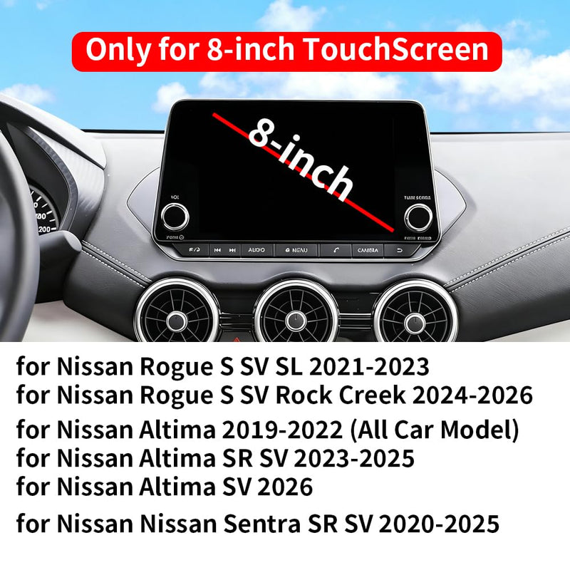 Car Phone Mount for Nissan Rogue 2021-2026,Altima 2019-2026,Sentra 2020-25 | [8-inch Screen] Accessories Magnetic Cellphone Holder, Cell Phones Navigation Charging Stand Cradles,Double 360°Rotation