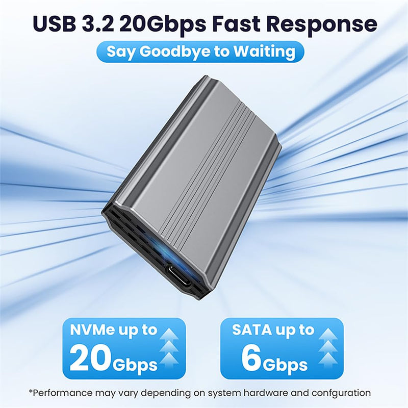 Type-C USB3.2 USB4 20Gbps to M-Key M.2 NGFF NVME SATA SSD PCBA Enclosure 2280/2242/2260mm RTL9220 type-c to M-key 2280/2242/2260mm