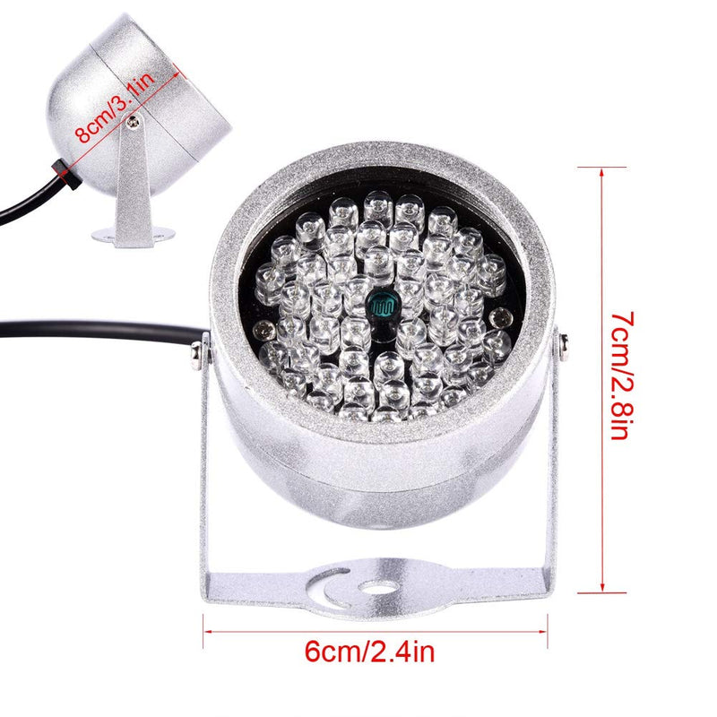 PUSOKEI IR Illuminator Lights,CCTV IR Night Vision Illuminator Camera Lights,48 LED Lights Automatic CDS Power Control,Waterproof Infrared Fill Light for Electronic Police Snapshot,Traffic Junctions