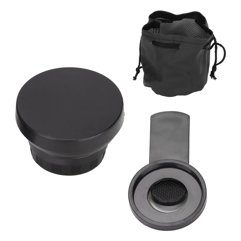Generic 2 in 1 Phone Lens, 0.45X Wide Angle and 12.5X Macro Lens with Universal, for Most Smartphones and Tablets (Black) Black