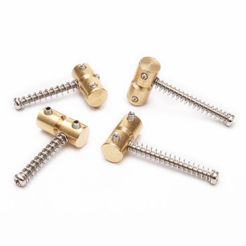 [AUSTRALIA] - Brass Bass Bridge Saddles for 4 String PB Precision Bass JB Jazz Bass Guitar Vintage Electric Guitar Replacement(4 Pack, Golden) 