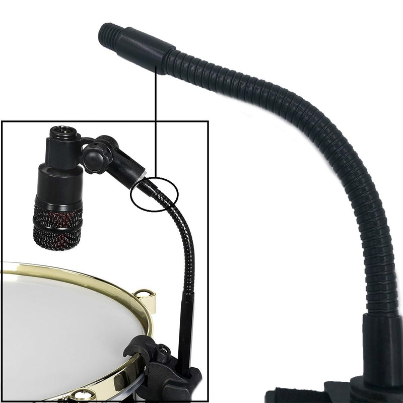 Drum Rim Microphone Clamp Percussion Microphone Mount Attachment for Drum Set Bass Drum Hoop, Drum Microphone Clip Holder with Tension Rod