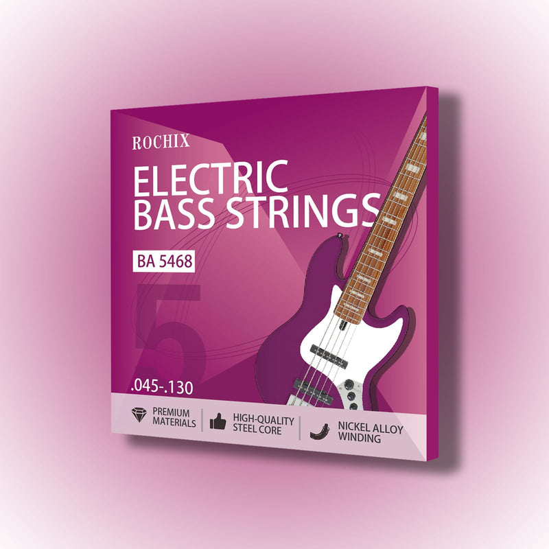 Professional 5-String Electric Bass Guitar Strings - BA 5468 Set | Steel Core with Nickel Alloy Winding | Premium Quality for Pro Players BA 5468 5-strings set