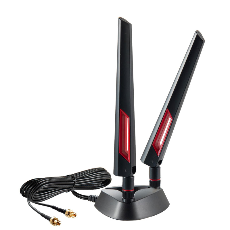 9dBi WiFi 7 Tri-Band Magnetic Base Gaming Antenna with New Connector（NOT RP-SMA for ASUS ROG Strix X870E-E X870-A X870-Plus B650-Plus ASUS Prime TUF Gaming PC Desktop Computer Gaming Motherboard