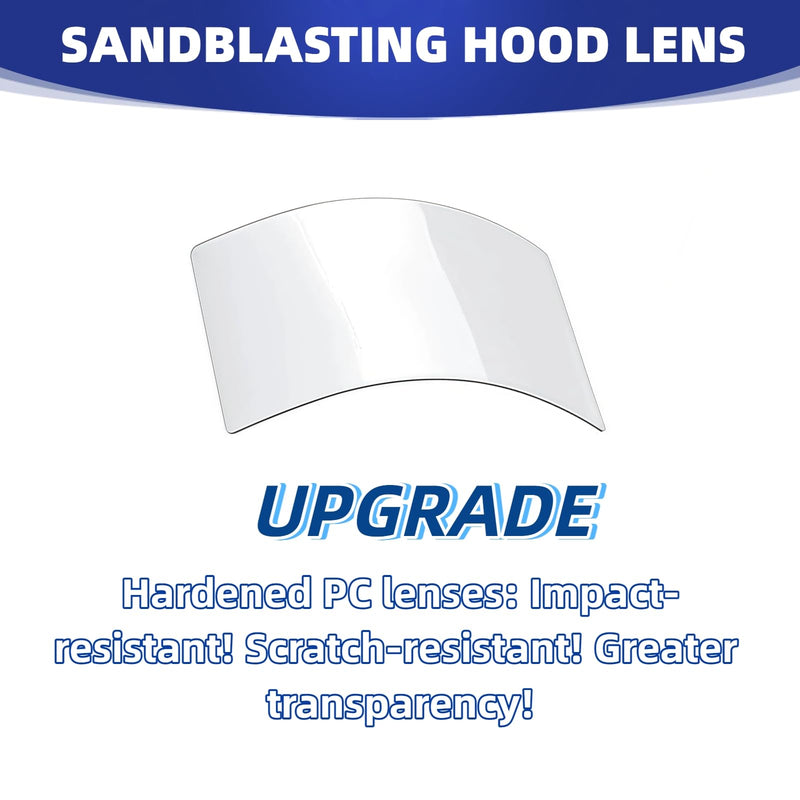 [AUSTRALIA] - Sandblasting Hood Replacement Lens 5-Pack, Hardened Scratch-Resistant Polycarbonate for Painting, Dusting & Grinding 