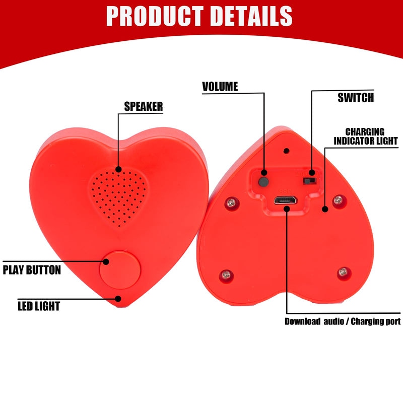 16min Voice Recorder, USB Downloadable Sound Recorder Chips Module for Stuffed Animals, Mother's Day Valentine's Day Christmas Plush Toy,Manual DIY Creative Sound Presents for Boys, Girls-2P XIN7004-Only Download-2P