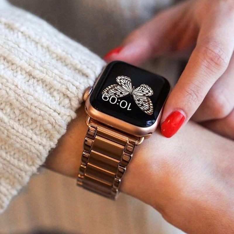CASETiFY Link Bracelet Watch Band [Premium Stainless Steel] Compatible with Apple Watch Series 1-9, SE, Ultra - 38mm/40mm/41mm/42mm/44mm/45mm/49mm - Black/Silver Silver 38mm/40mm/41mm (Link Bracelet)