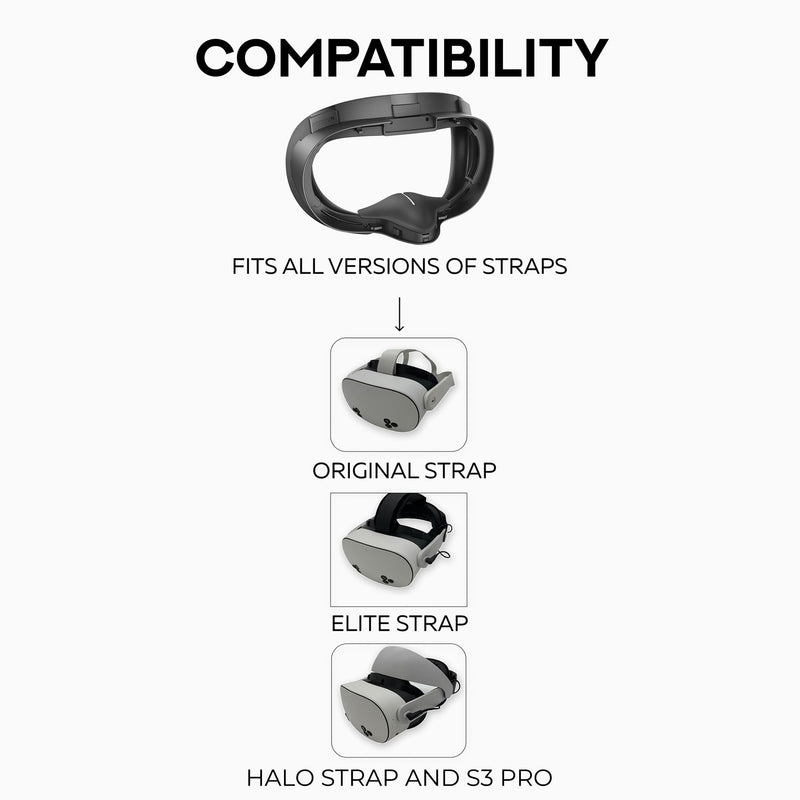 Modular Magnetic Mask for Meta Quest 3S – Quick-Swap PU & Fabric Face Pads