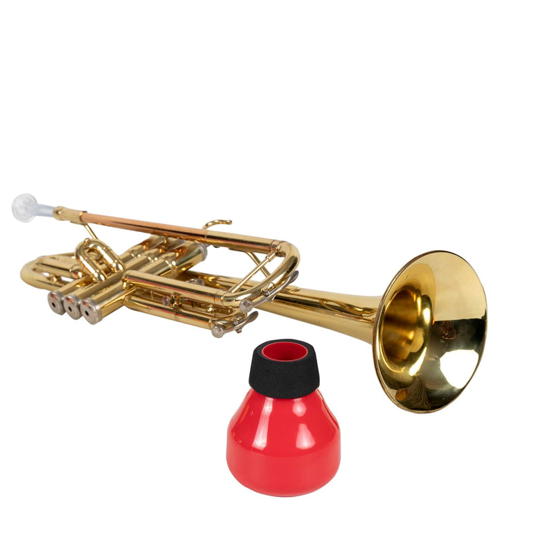 ZOE Mini Trumpet Mute, Trumpet Straight Mutes, Lightweight Practice Trumpet Mute Silencer (Red) Red