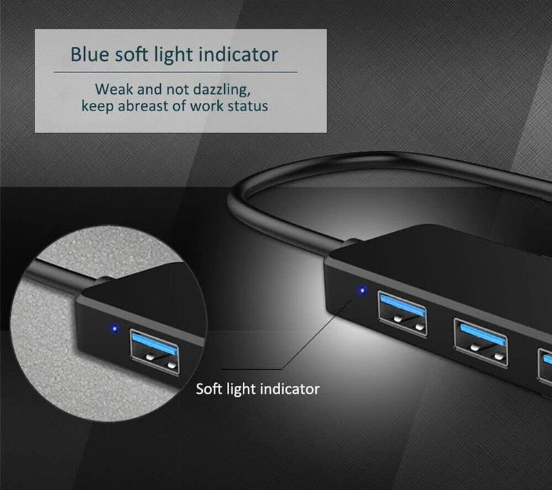 USB 3.0 Hub, VIENON 4-Port USB Hub USB Splitter USB Expander for Laptop, Xbox, Flash Drive, HDD, Console, Printer, Camera,Keyborad, Mouse Expand 4 USB