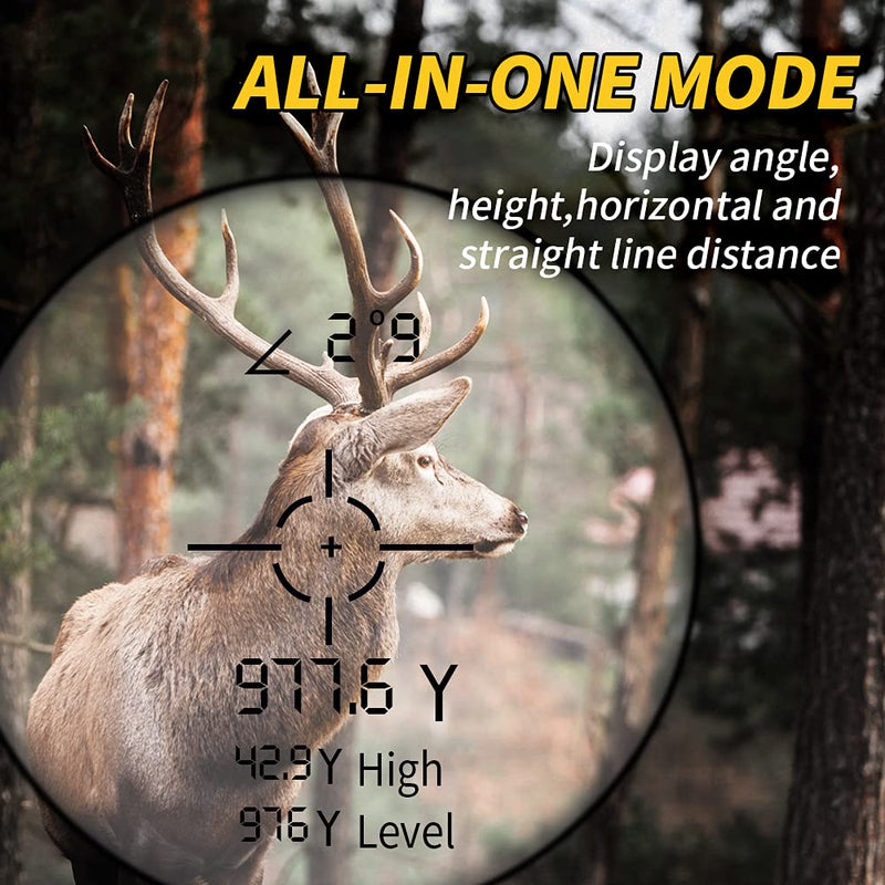[AUSTRALIA] - Hunting Laser Rangefinder with Rechargeable Battery 1000 Yards Hunting Range Finder with Target Acquisition Technology Easy-to-Use Clear Accurate Rangefinders for Hunters 1000Y Camo New 