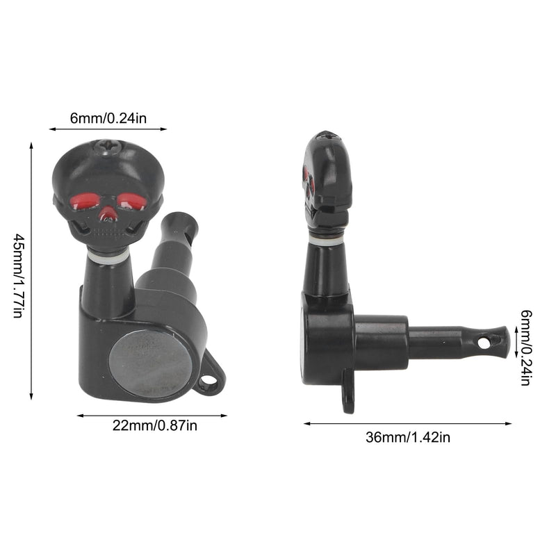 [AUSTRALIA] - Skull Guitar Tuning Pegs, Metal Machine Heads Tuners, Electric Acoustic Guitar Tuners, Replacement Parts for Guitar Repair & Maintenance 