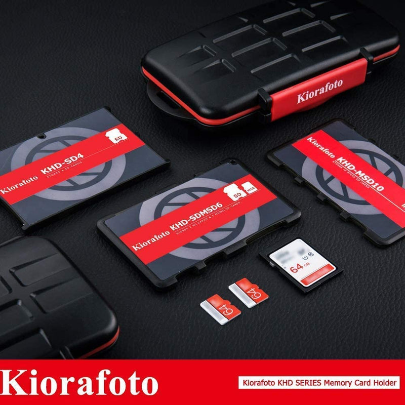 Kiorafoto Memory Card Case Holder Tough & Slim Bundle : Tough Case for 12 SD + 12 MicroSD TF , Slim Holder for 2 SD + 4 MicroSD TF