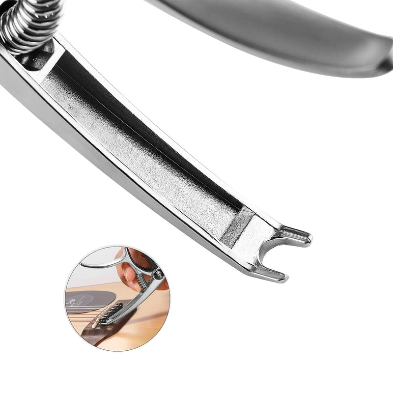 Guitar Capo, Capo, Capo for acoustic guitar, acoustic guitar capo, Capo for electric guitar, acoustic guitar capo 6 string, Guitar Capo for acoustic, Kapo, Guitar capos（Silver）