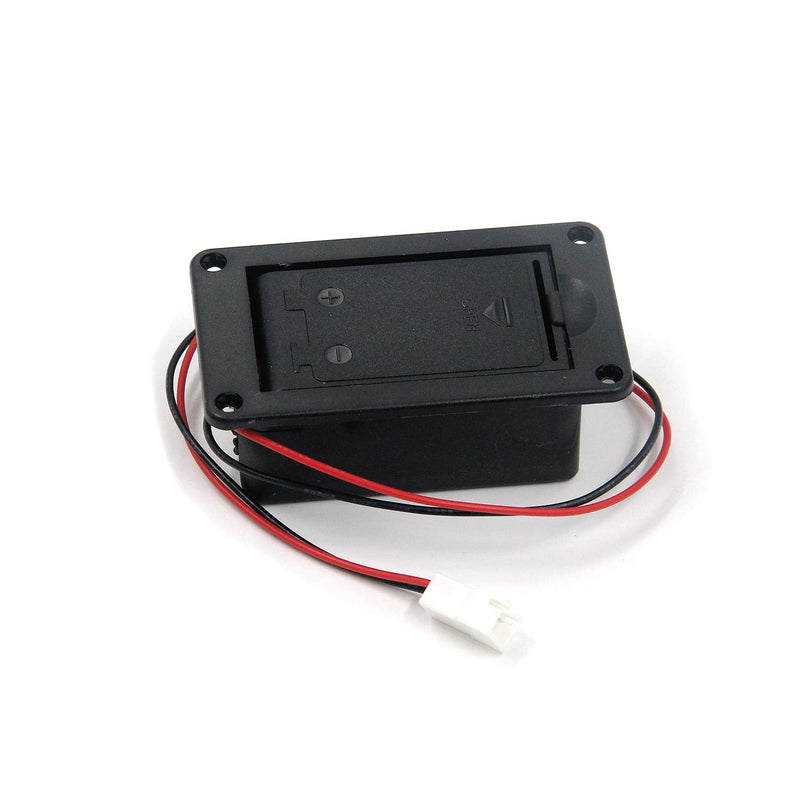 Geesatis 1 pcs 9V Battery Box Case Holder Guitar Plastic 2-Pin Black Pickup Battery for Guitar Bass Pickup Replacement Tool, No Terminal