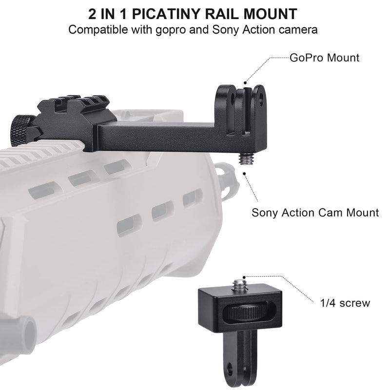 fantaseal High Precision Aluminum Alloy Cell Phone Smartphone Gun Clamp Mount Picatinny Rail Holder Airsoft Hunting FPV Video Recording Kit for iPhone YouTube Tiktok Vlogging Phone Picatinny Mount
