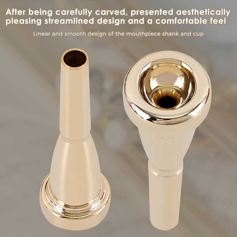 [AUSTRALIA] - EASTROCK Trumpet Mouthpiece 3C Gold Plated Bullet Shape Vaccum Package 3C-Z 