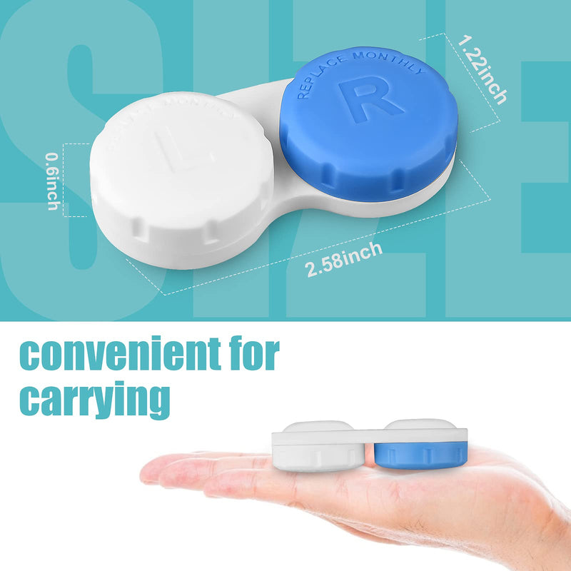 12PCS Colorful Contact Lens Case, Immersion Kit, Leak-Proof Packaging, Suitable for Outdoor Mini Case Screw Top Multicolor-12