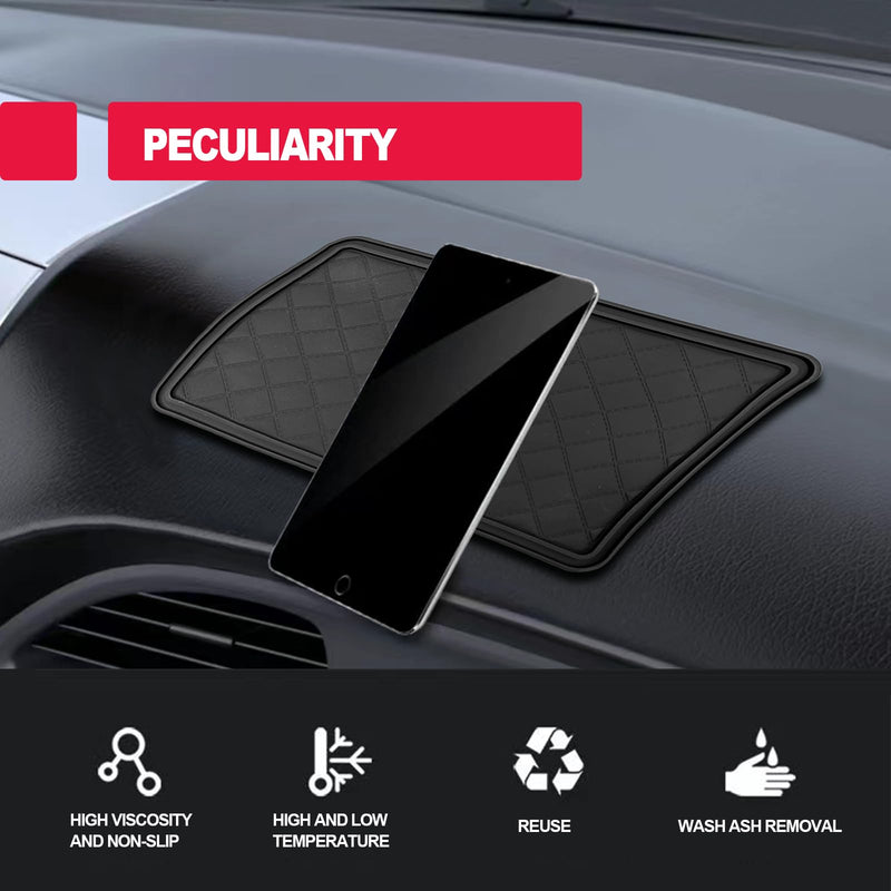Car Dashboard Rubber Anti-Slip 10.4"x 5.9" Pad -Multifunctional Universal Car Magic Dashboard Sticky Adhesive Mat for Cell Phones, Sunglasses, Keys, Coin and More Use 26.5*15cm