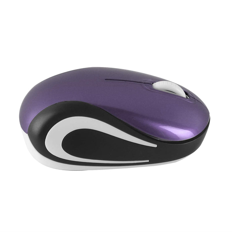 Mini Small Wireless Mouse for Kids Children 3-7 Years Old Child Size Optical Portable Mini Cordless Mice with USB Receiver for Laptop Computer (Purple)