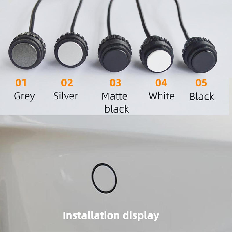 Car Parktronic Parking Built-in Plane Sensors Rear Reversing Radars System with 4 Sensors LED Light Distance Display Warning Buzzer Distance Detection White
