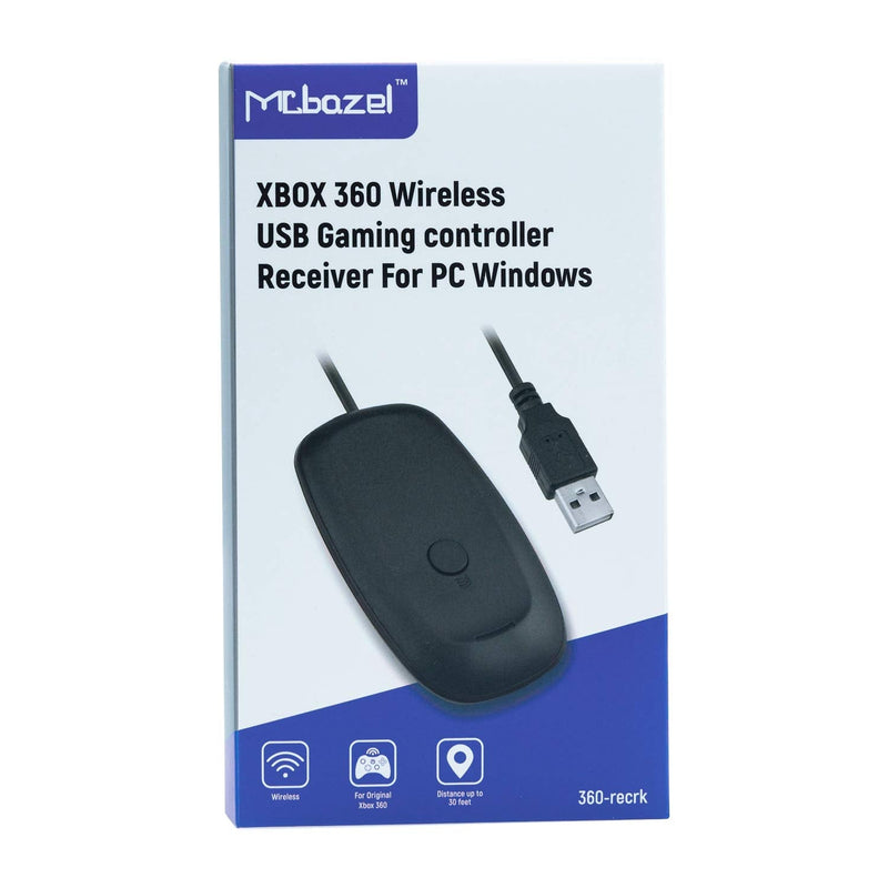 Mcbazel Wireless USB 2.0 Gaming Receiver Adapter for Microsoft Xbox 360 Desktop Pc Laptop Gaming - Black