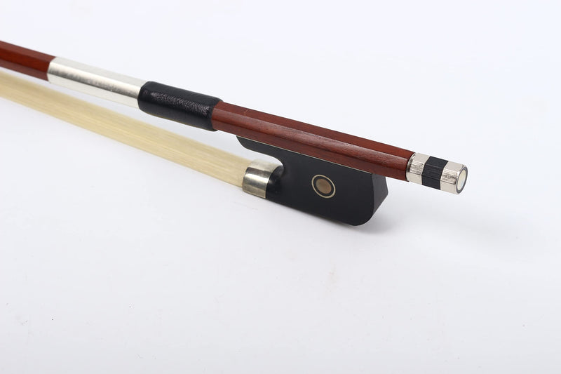 Yinfente 4/4 Cello Bow Full Size Bows Brazilwood Natural Mongolian Bow Hair Ebony Frog Straight (4/4)