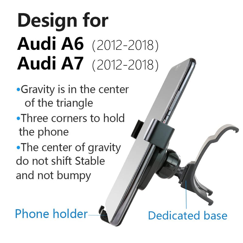 Audi 2012-2018 A6 A7 S6 S7 RS6 RS7 Allroad Car Phone Holder Auto Accessories Navigation Bracket Interior Decoration Mobile Cell Phone Mount for 2012-2018 Audi A6 S6 A7 S7 RS6 RS7