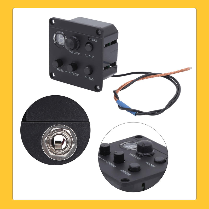 Onboard Preamp Systems, 3, Volume/Tone Shaping/Phase Switch Controls, LED Tuner, Easy Installation, Small Footprint, Sonicore Pickup Acoustic Guitar Pickup