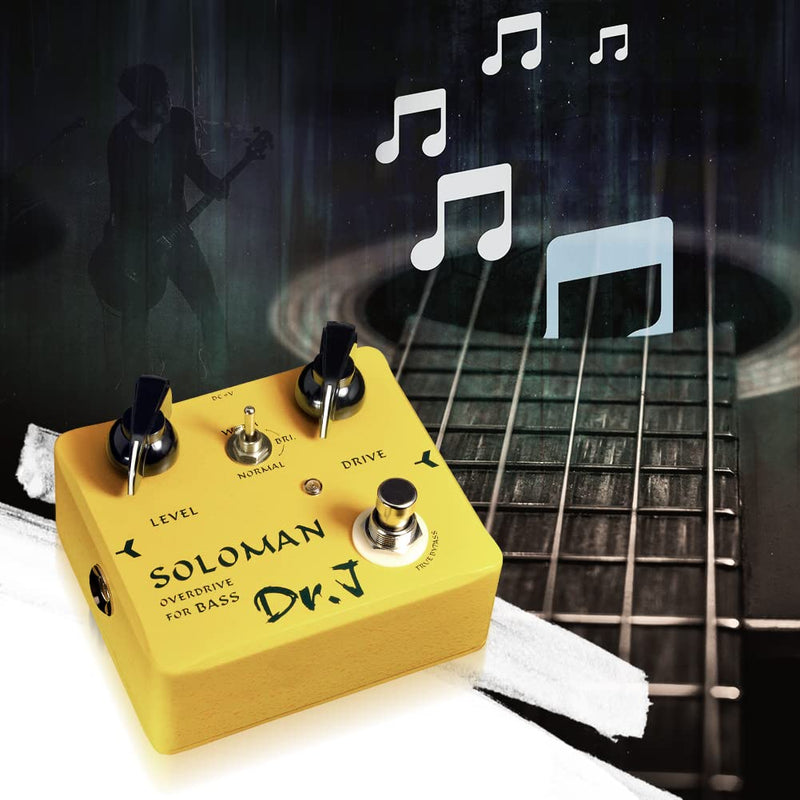 [AUSTRALIA] - JOYO Bass Overdrive Pedal Effects from Rock to Metal Specially Design for Bassist High-end Edition Dr.J Series (D52) Bass Yellow 