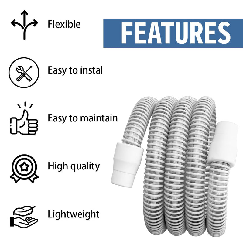 CPAP Hose 180 cm Universal Ventilation Hose Breathing Device Hose Plastic Ventilation Device Accessories 22 mm Hose Connection