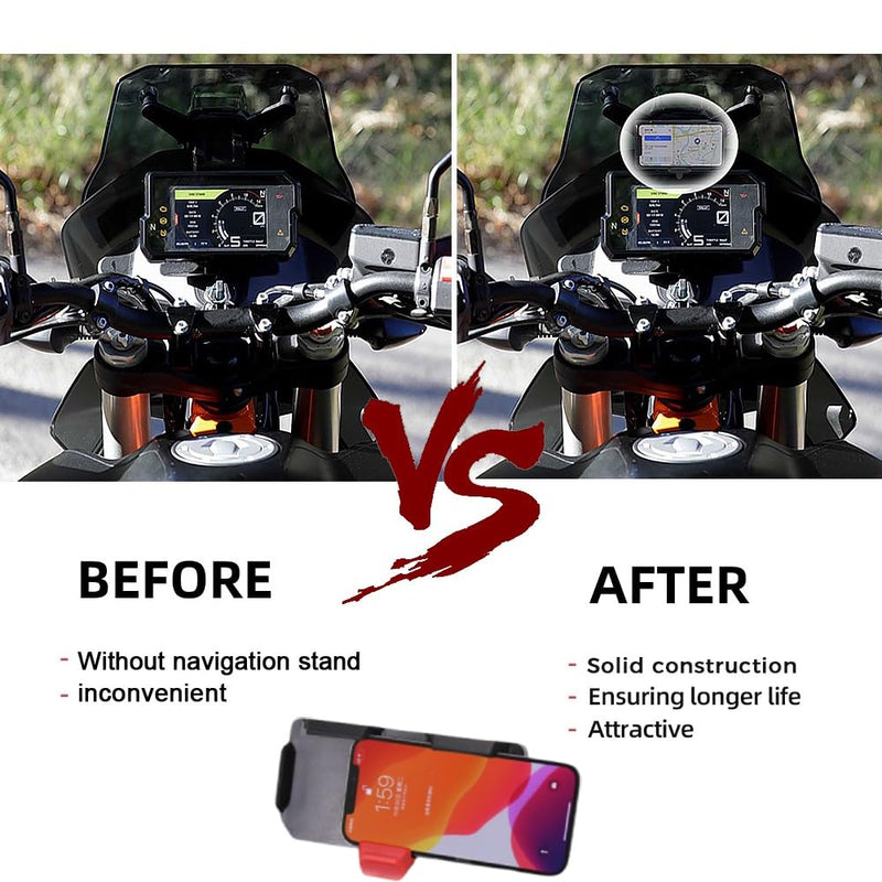 Motorcycle GPS Mobile Phone Wireless Charging Navigation Bracket for BMW R1300GS R1200GS ADV R1250GS CRF1000L S1000XR F900R F900XR F850GS F800GS F750GS F700GS Motorcycle Accessories