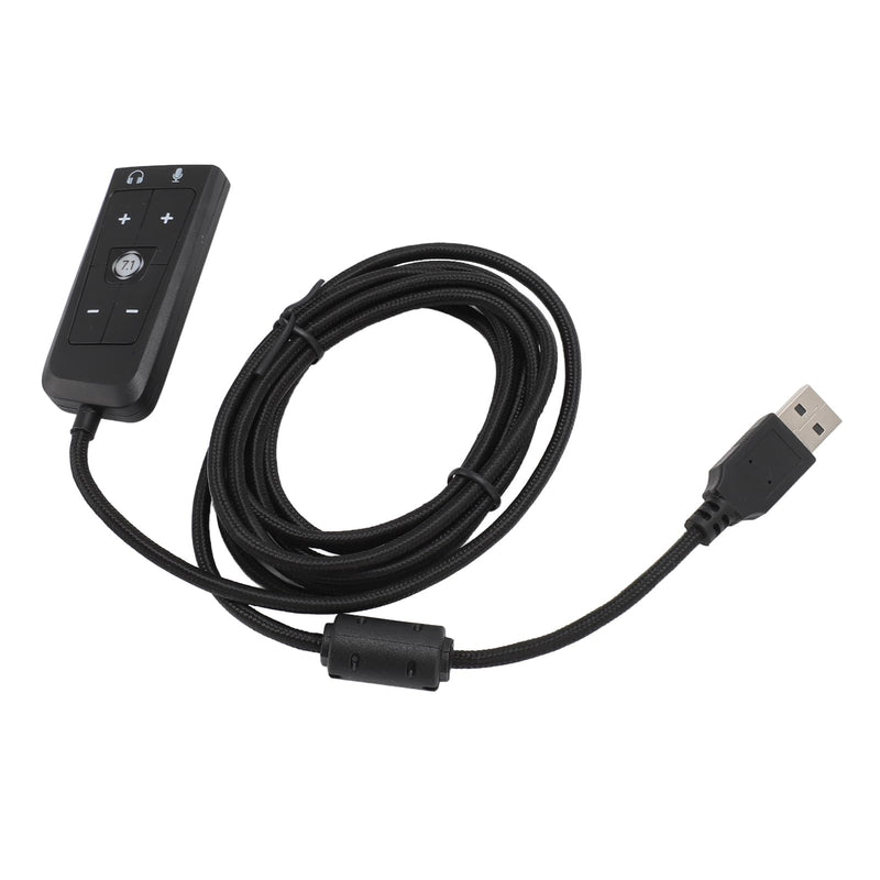 USB to 3.5mm Jack Audio Sound Card Adapter with Headphone and Microphone Jack for Cloud II PC,Laptop,Linux,Desktops, and More Device