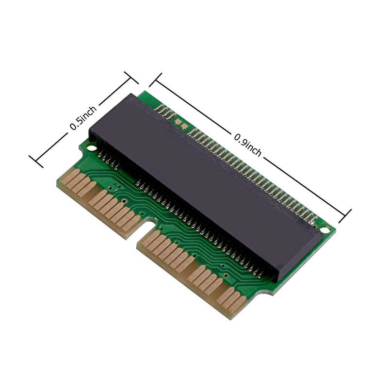 M.2 NVME SSD Convert Adapter, 12+16pin M.2 NGFF M-Key SSD Convert Card for MacBook Air Pro Retina Mid 2013 2014 2015 2016 2017, NVME AHCI SSD Upgraded Kit for A1465 A1466 A1398 A1502 Green