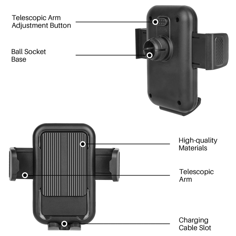 Car Phone Holder for Ford Bronco 2021-2025 | Car Phone Mount for Ford Bronco Accessories, 360° Rotating Smartphone Stand, Driver Side