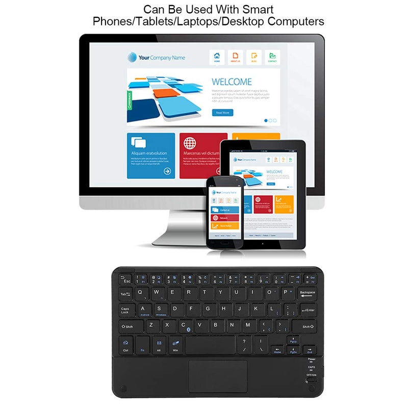 Wireless Keyboard, Portable Universal 7inch Wireless Bluetooth Keyboard with Touchpad for Tablet/Mobile Phone/PC, Compatible for Windows for Android