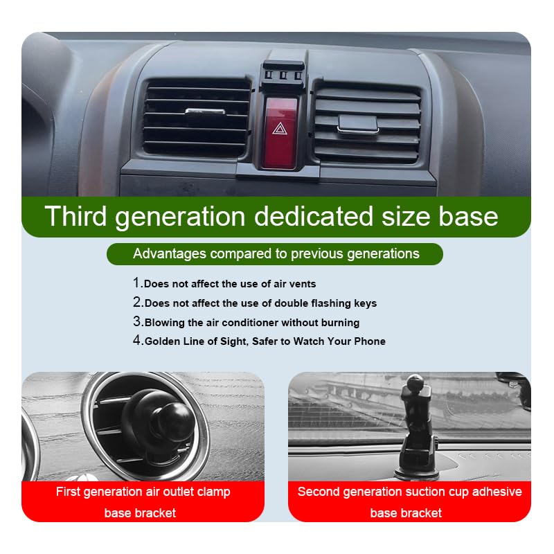 Car Phone Holder for Honda CR-V CRV 2007-2011 Auto Accessories | Auto Lock Hands Free Cell Phone Mount Car fits for iPhone & All Smartphones