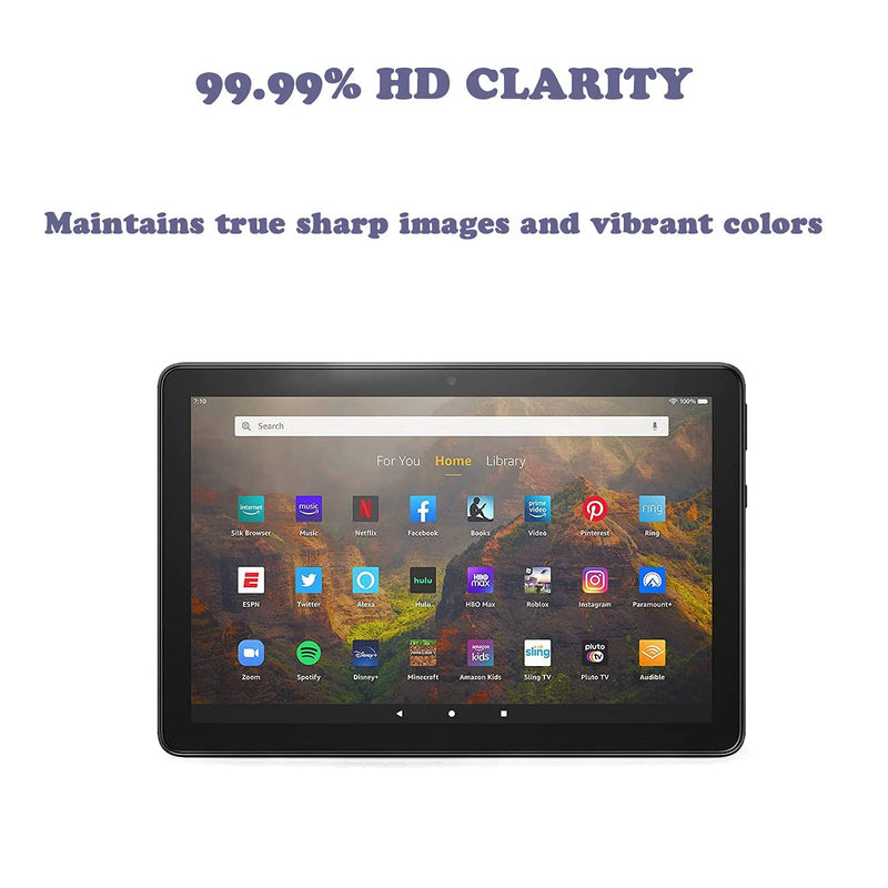 2-Pack Screen Protector for Amazon Fire HD 10 Tablet (2023/2021,13th/11th Generation) /Fire HD 10 Plus/HD 10 Kids/Kids Pro Tablet 2021, 9H Hardness Tempered Glass Guard for Fire 10