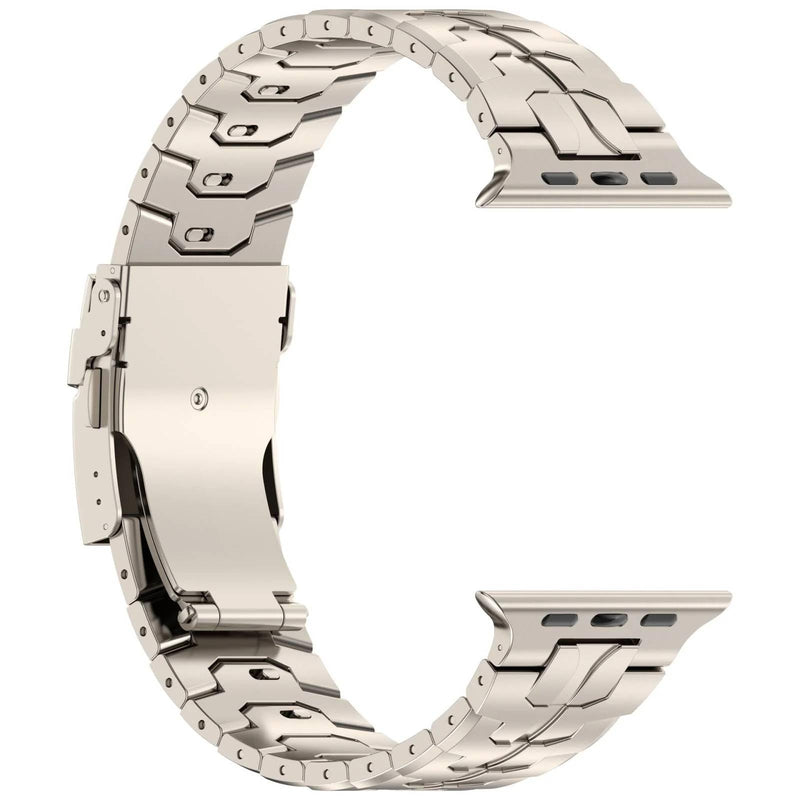 Premium Stainless Steel Apple Watch Band with Quick-Release Links 42mm, 44mm, 45mm, 46mm, 49mm (Silver)