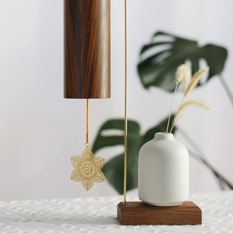 Chakra Chimes Natural Bamboo Wind Chimes Meditation Chord Windchime Wind Bell for Home Decoration Zen Mindfulness Sacral Chakra