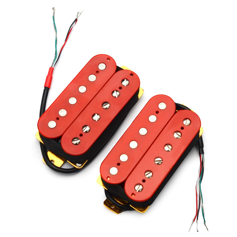 SAPHUE Electric Guitar Humbucker Pickups Double Coil Guitar Bridge Pickup & Neck Pickups Set (red) red
