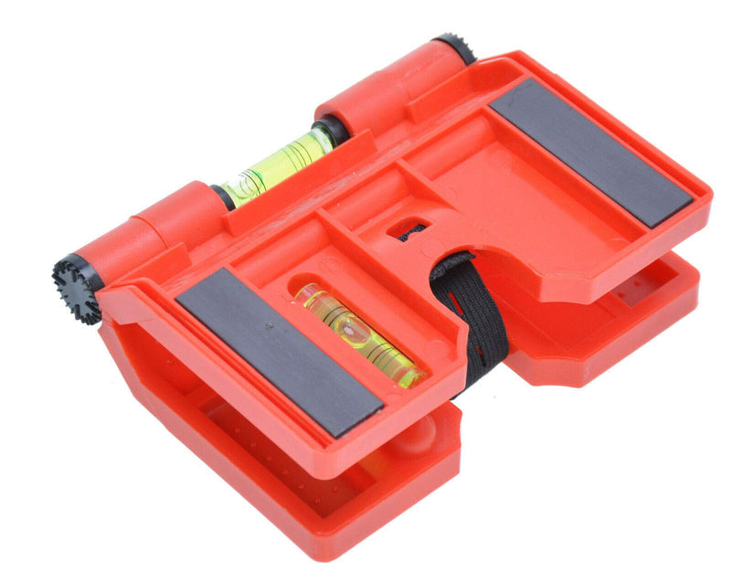 Aqbau® Corner Spirit Level Post Spirit Level with Magnet - Plastic Post Spirit Level - Adjustable Angle Spirit Level Post Angle Spirit Level for Pipe Installation Precision