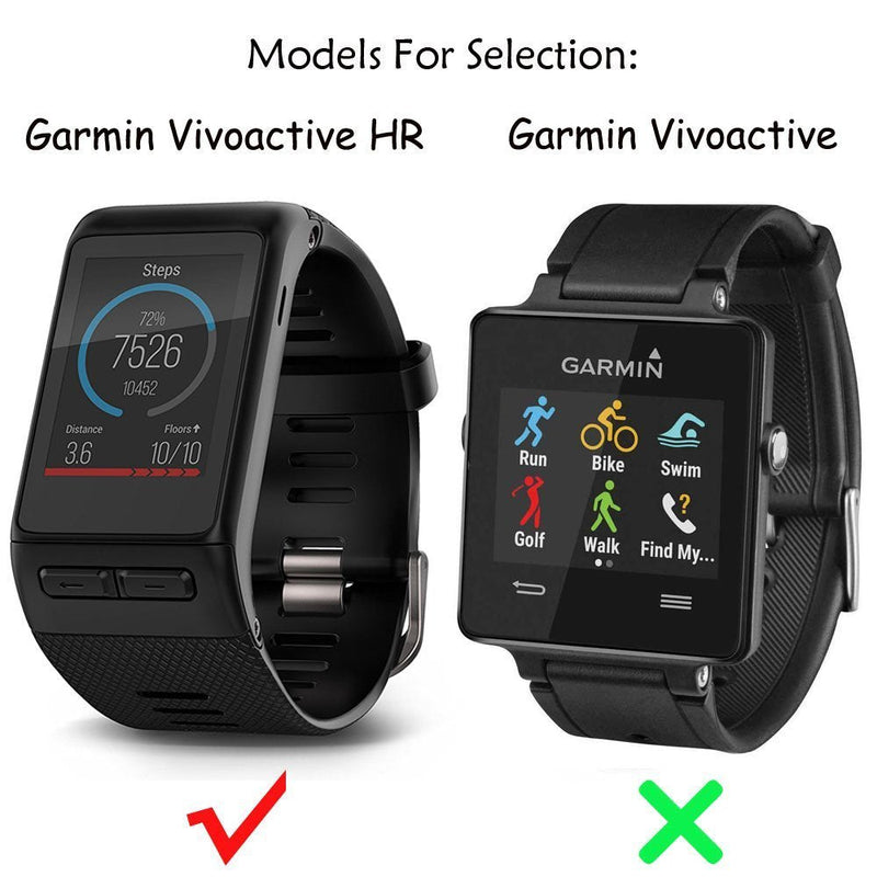 Band for Garmin Vivoactive HR Watch, Soft Silicone Wristband Replacement Band for Garmin Vivoactive HR Sports Watch 10Pcs